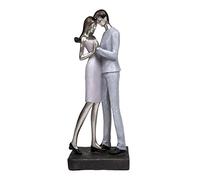 Maturi Summer of Love - Figura Decorativa de Pareja en Abrazo y tomados de la Mano, Regalo, decoración del hogar, 34 cm
