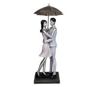 Maturi Summer of Love-Figura Decorativa para Pareja con Paraguas, Kunstleder, Multicolor, 15 x 14 x 38cm