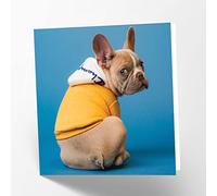 Maturi Tarjeta de felicitación en blanco con imagen de bulldog francés