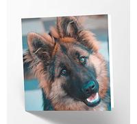 Maturi Tarjeta de felicitación en blanco con imagen de perro pastor alemán