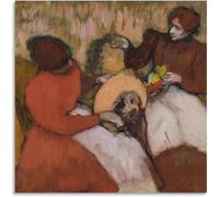 Matvsd Kohecs Famoso póster de Edgar Degas Edgar Degas《The Milliners》Lienzo de arte mural Bailarín Grabados retro y pinturas para decoración del hogar 40x40cmx1 sin marco