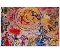 Matvsd Kohecs Marc Chagall Grabados Arte de Paredes《Cuatro Estaciones》Pintura de Lienzo Póster de Marc Chagall Imagen estética para oficina Decoración vintage 40x65cmx1 Sin marco