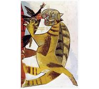 Matvsd Kohecs Pájaro devorador de gato de Pablo Picasso Arte mural Cuadro de lienzo vintage Póster y grabados para decoración del hogar 40x60cm Sin marco