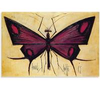 Matvsd Kohecs Pink Butterfly de Bernard Buffet Póster e impresiones Cuadro de pared vintage Bernard Buffet Pintura de lienzo para decoración del hogar 40x60cmx1 sin marco