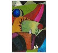 Matvsd Kohecs Póster abstracto de Paul Klee Arte mural《Tres campanillas blancas》Pintura en lienzo Grabados por Paul Klee Imagen estética para decoración del hogar 40x65cmx1 sin marco