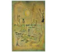 Matvsd Kohecs Póster de Paul Klee Arte abstracto en la pared《They Are Biting》Pintura en lienzo Grabados de Paul Klee Imagen estética para decoración del salón 40x65cmx1 sin marco