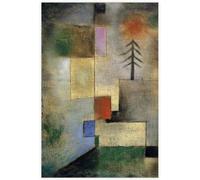 Matvsd Kohecs Póster famoso de Paul Klee, arte abstracto en la pared, abetos, pintura en lienzo Grabados por Paul Klee Imagen estética para decoración del salón 40x65cmx1 sin marco