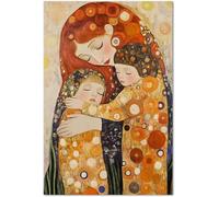 Matvsd Kohecs Póster y grabados de Gustav Klimt Madre y gemelos Arte abstracto mural Cuadro vintage Gustav Klimt Pintura en lienzo para decoración de oficina 40x60cm Sin marco