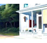 Matvsd Kohecs Siete A.M. de Edward Hopper Póster y Grabados Retro Wal Art Edward Hopper Pintura Lienzo Abstracto para Decoración de Cuadros del Hogar 30x45cmx1 Sin Marco