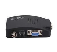 Matybobe Adaptador Convertidor BNC S Video a VGA HD Plug Play Monitor de PC de Alta Resolución Negro