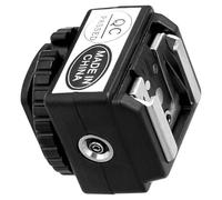 Matybobe Adaptador de Zapata Soporte de Flash Elevador Zapata Metal Extensión Montaje Flash Puerto Sincronización PC Contacto único Base ABS Alea
