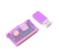 Matybobe Cartucho de Juego Universal para con Tarjeta Flash de Capacidad Almacenamiento 2GB para SP y ABS Durable y Fácil Usar 1 Unidad (Púrpura Transparente)