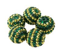 Matybobe Cuentas de Rino 20mm, Juego de 5 para Creación Joyería y (Green)