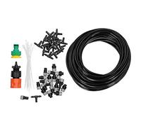 Matybobe de Riego de Enfriamiento por Nebulización Agua Microirrigación Juego Atomización 15 M con Boquillas Filtro Incorporado Riego Automático para Plantas Invernadero
