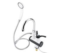 Matybobe Dispensador Instantáneo de Agua Fría y Caliente, Calentador, Grifo de Calefacción, Cabezal Ducha con Pantalla Temperatura para Cocina y Baño (Enchufe europeo)