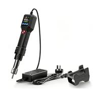 Matybobe Estación de Retrabajo de Aire Caliente 2 en 1, Pantalla LCD, Estación Soldadura Portátil en Espera Suspensión Automática (Configuración estándar Enchufe europeo 220-240V)