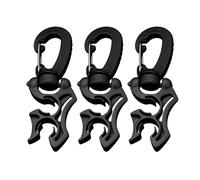 Matybobe Hebilla de Retención de Manguera Buceo, Brazo Acero Inoxidable, Soporte Duradero Rotación 360 para Equipo Buceo (Negro)