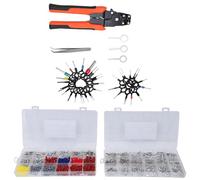 Matybobe Kit de Conector de 26 Tipos Conectores Clavija Alambre Terminales Engarce Conectores Eléctricos Automotrices 844PCS 10-24AWG Herramienta Multifunción Enchufes a