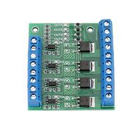 Matybobe Módulo MOSFET de 4 Canales PWM Módulo de Controlador MOS Disparador FET Placa Circuito Amplificador PLC 3-20V Entrada PWM 3.7-27VDC 10A con Aislamiento Op