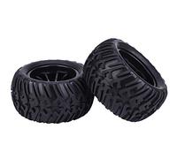 Matybobe Neumático de Coche RC Piezas de Coche RC Piezas Repuesto Juego Neumáticos Tipo Y 125 Mm 4 Banda Rodadura Convexa Cóncava Ancha Adaptador (Negra)