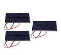 Matybobe Panel Solar de 3 uds., 6V, 1W, con Cable de 30cm, Módulo Eficiente para Luces Solares y Cargadores Polisilicio