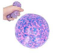 Matybobe Pelota para Aliviar el Estrés para Niños y Adultos, Juguete Suave de Descompresión Aliviar la Ansiedad Actividades Divertidas en Interiores, Diseño Seguro de TPR, 1 Unidad (Púrpura)