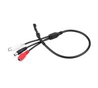 Matybobe Pickup de Sensible a Mini Micrófono para CCTV Security DVR Sound Monitoring Black Plastic DC9-12V