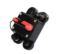 Matybobe Portafusibles de Reinicio de Disyuntor de 100 Amperios, Portafusibles Impermeable para Automóvil y Barco, 12-24 V, Nuevo (50A)