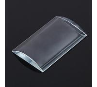Matybobe Soporte de Extensión de Pestañas Azulejo Curvo Soporte Paleta Transparente Cristal Paleta Pegamento para Pestañas Reutilizable Fácil Operar Superficie Curva e
