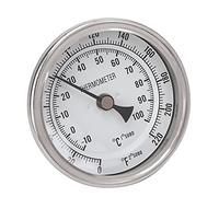 Matybobe Termómetro de Olla de Acero Inoxidable, Termómetro de Cerveza con Esfera Metálica para Elaboración Casera