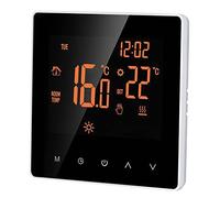 Matybobe Termostato Digital 16A Controlador de Temperatura Digital Semana Termostato de calefacción por Suelo Radiante eléctrico programable para el hogar Escuela Oficina Hotel Naranja