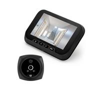 Matybobe Timbre de video con pantalla LCD de 4.5 pulgadas, kit de timbre de cámara de mirilla digital de 2 MP 1080P, detección de cuerpo humano de 135 grados, visión nocturna a color, batería