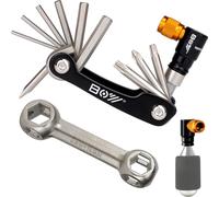 MatyKit Herramientas para bicicleta, herramienta de inflado Has Co2 y todo kit de llave de hueso de hierro, herramienta de accesorios para bicicleta de montaña, juego de reparación para el