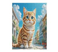 MAU Egipcio Puzzles 500 Piezas Obra De Arte 3D Familiar Premium Animales de compañía Lindos Rompecabezas para Adultos Aliviar Estrés Decoración Hogar Moderno DIY 500 PCS