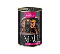 MAU Paté y filete. Comida húmeda para gatos esterilizados con oca, conejo y frambuesas, 12x400 g
