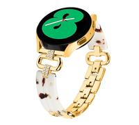 Maucoray Correa de reloj de 20 mm compatible con Amazfit GTS4 Mini/GTS 3/GTS 2/GTS 2e/Bip 3/GTS, para Garmin Forerunner 158/55/245/645, correa de metal con correa de resina, Resina Metal