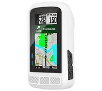 Maucoray Funda protectora compatible con Wahoo Fitness WFCC6 ELEMNT ROAM V2 Ciclismo Ordenador, silicona suave bicicleta GPS Protector Bumper Cover (blanco)