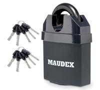 Maudex® MDL60 Candado Resistente con 10 Llaves, Antitaladro, Cilindro Antiganzúa, Grillete Cerrado, Candado de Exterior para Cobertizo, Puerta, Garaje, Contenedor