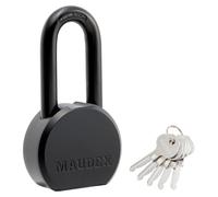 Maudex® PME65 Candado para uso intensivo: candado alta seguridad con arco de aleación de boro, diseño resistente a la intemperie y 5 llaves de latón. Para cobertizos, puertas