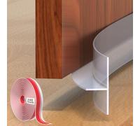 Maudzlan Tira de sellado de puerta en forma de T de silicona transparente autoadhesiva, impermeable, aislamiento impermeable, burlete de insectos, relleno de huecos para marco de jamba de puerta,
