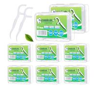 Mauepersu Hilo dental para hilo dental, 400 unidades, diseño en forma de Y, palillo de dientes, palillos de seda desechables/limpiador de dientes