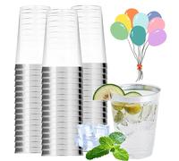mauepersu Vasos Plastico, 50 Piezas Vasos Plastico Duro, Vasos Para Beber de 280 ml_10oz, Vasos de Plástico Reutilizables Para Cócteles, Champán, Cerveza, Martinis, Postres