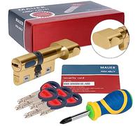 MAUER NW5 Bombin de Seguridad 31x31 Color Laton con Pomo + Destornillador