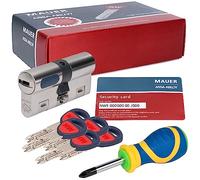 MAUER NW5 Bombin de Seguridad 31x41 Color Niquel + Destornillador, Cilindro Bombillo Reforzado Anti Impresioning Anti Rotura AntiBumping Anti-Taladro Leva Anti-Extracción Cerradura para Puerta