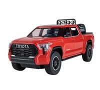 Mauetas de fundición a presión 1:24 For El Modelo Toyota Tundra LC80 Coche Aleación Fundida Presión Puerta Que Se Puede Abrir Sonido Y Luz Coche De Retroceso Coleccionables(Tundra Red)