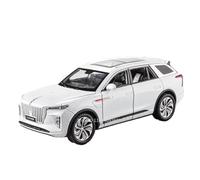 Mauetas de fundición a presión 1:24 For Modelo Aleación del Automóvil Hongqi E-HS9 H9 Sonido Y Luz Modelo Miniatura con 6 Puertas Que Se Pueden Abrir Coleccionables(E-HS9 White)