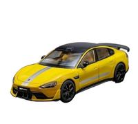 Mauetas de fundición a presión 1:24 For Modelo Coche Superdeportivo Xiaomi Su7 Juego Modelos Coche Aleación con Simulación Cola Flor Coche Colección Coleccionables(SU7 Ultra Yellow)