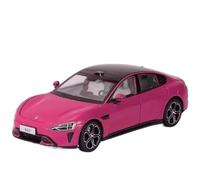 Mauetas de fundición a presión 1:24 For Modelo Coche Superdeportivo Xiaomi Su7 Juego Modelos Coche Aleación con Simulación Cola Flor Coche Colección Coleccionables(SU7 Magenta)
