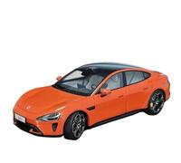 Mauetas de fundición a presión 1:24 For Modelo Coche Superdeportivo Xiaomi Su7 Juego Modelos Coche Aleación con Simulación Cola Flor Coche Colección Coleccionables(SU7 Orange)
