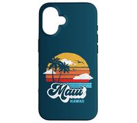 Maui Beach Hawaii Vintage Surf Throwback 80s Graphic Carcasa para iPhone 16